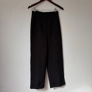 Zara | Black high-waisted Ankle Cropped Trousers